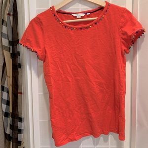Pom Pom collar t shirt